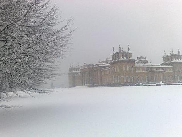 Palace under snow